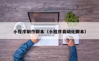徐州小程序制作脚本（小程序自动化脚本）